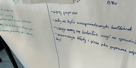 Powiększ grafikę: Zdjęcie przedstawia wynik pracy dwóch grup.