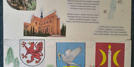 Powiększ grafikę: Dwa plakaty przedstawiające region kociewski. Znajdują się na nich ilustracje oraz rysunki.