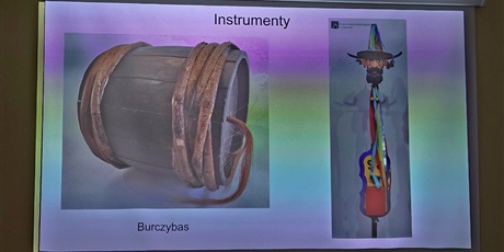 Powiększ grafikę: Slajd przedstawiający instrumenty kociewskie.